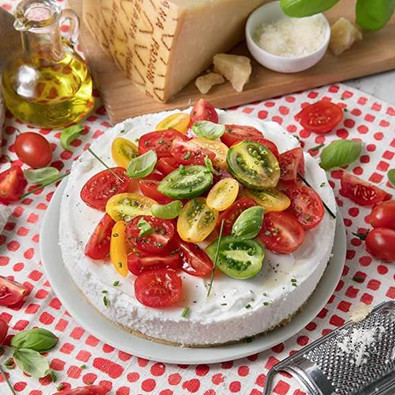 Cheesecake_salata_ricotta_Grana_Padano_pomodorini_basilico p 1